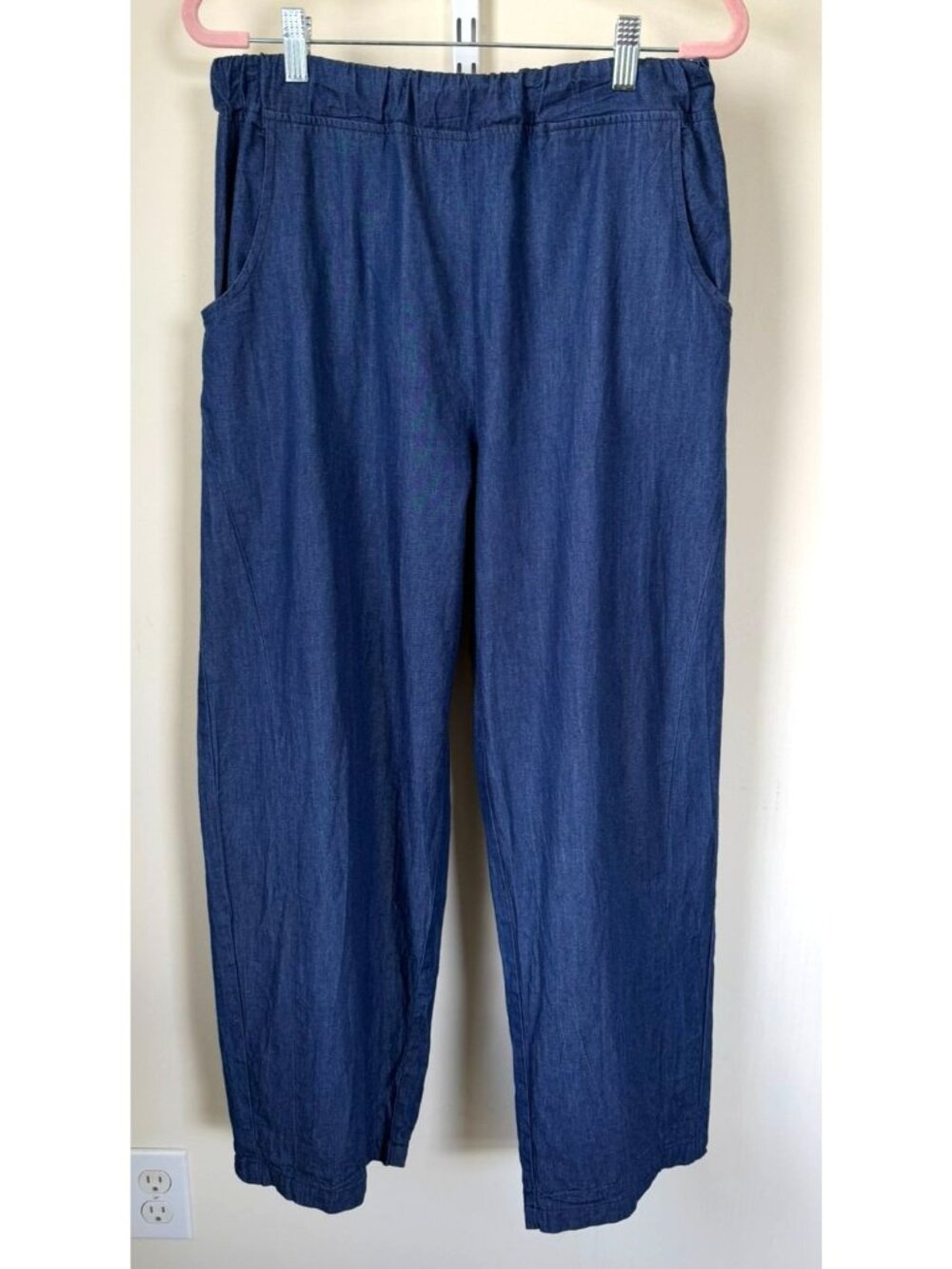LA Relaxed Pants Women’s M Organic Cotton Pull On Blue - Picture 4 of 11
